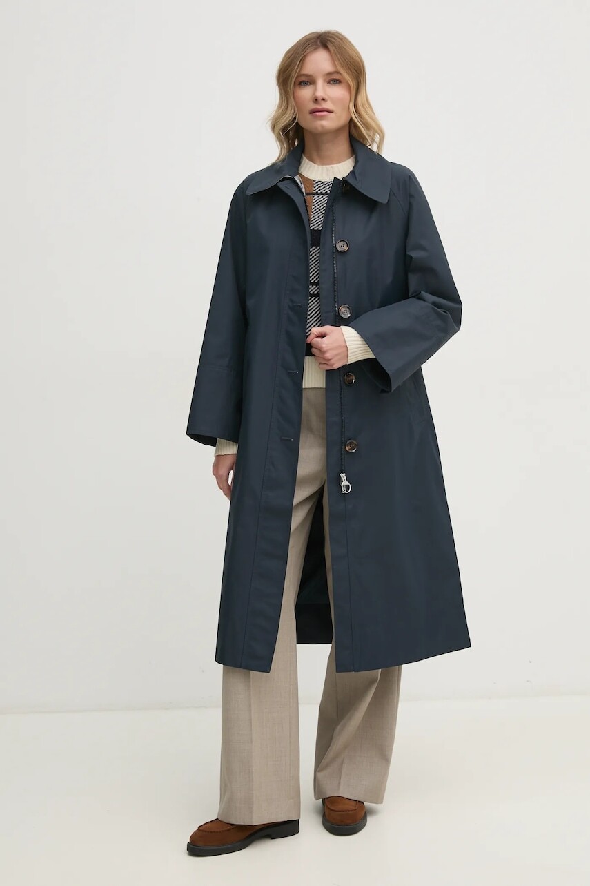 Kabát Barbour dámsky, tmavomodrá farba, prechodný, LSP0198NY71