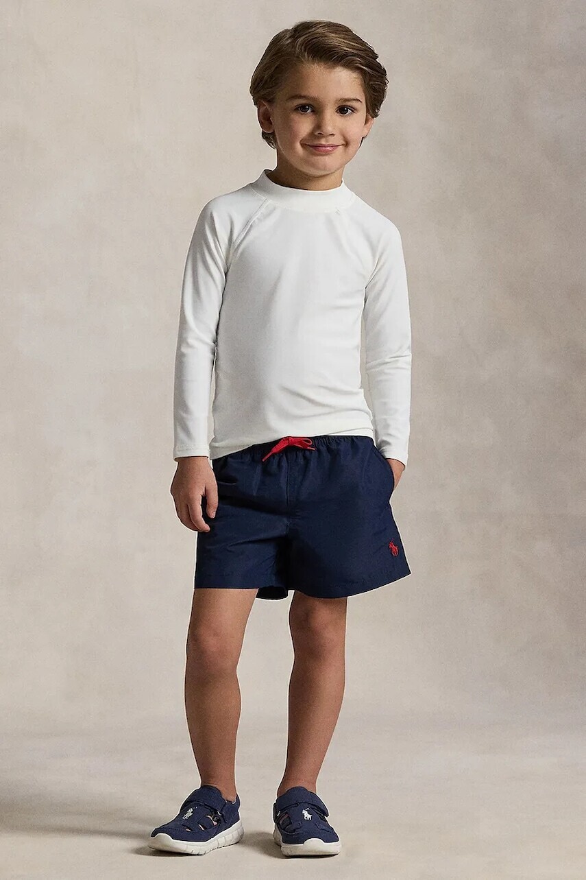 Detské plavkové šortky Polo Ralph Lauren tmavomodrá farba, 322957810002