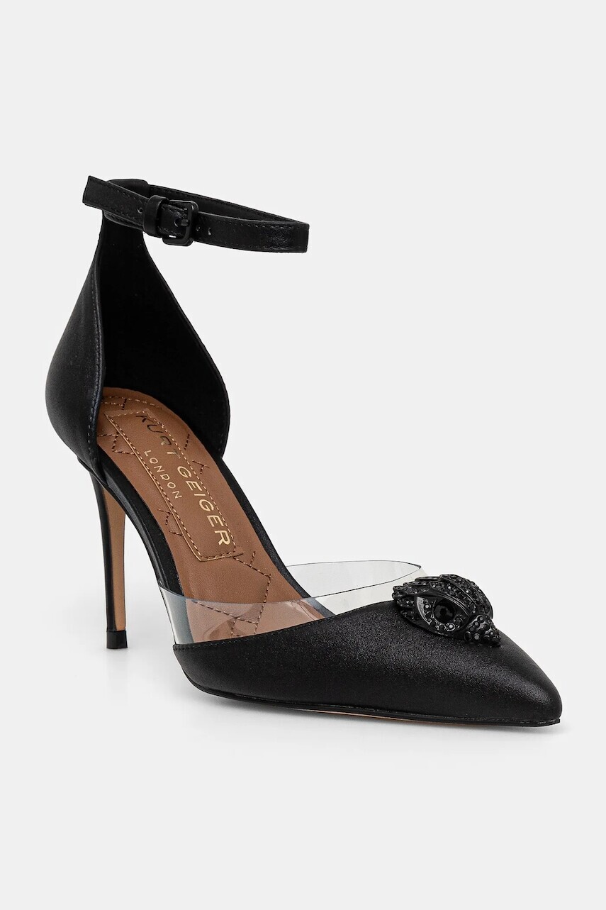 Lodičky Kurt Geiger London Belgravia Vinyl High čierna farba, 3955700999