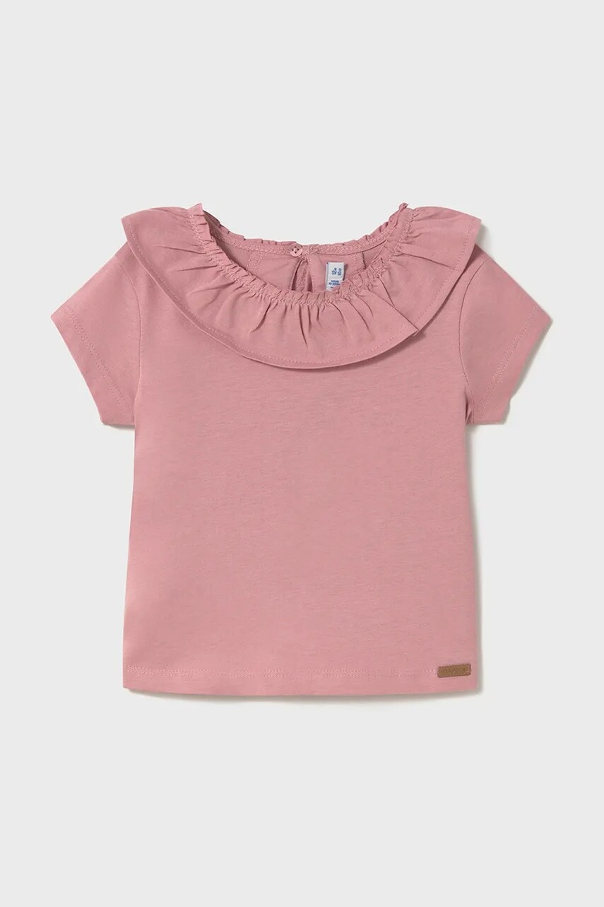 Detské bavlnené tričko Mayoral ružová farba, 1045