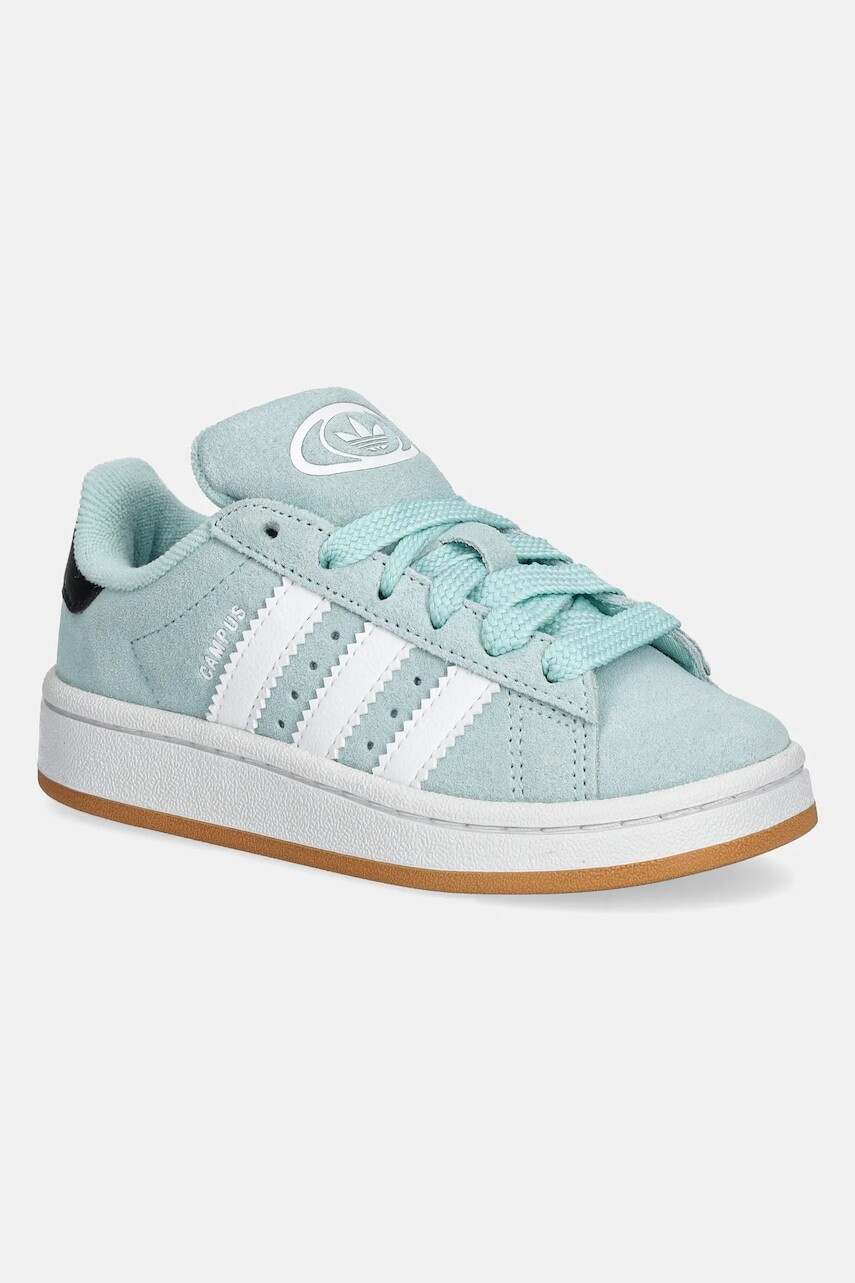 Detské semišové tenisky adidas Originals CAMPUS 00s tyrkysová farba, JP5511