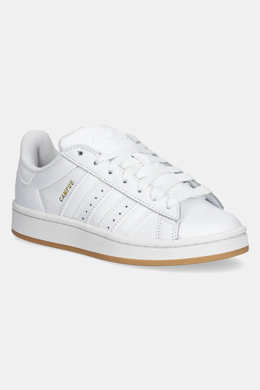 Detské kožené tenisky adidas Originals CAMPUS 00s biela farba, JR5760