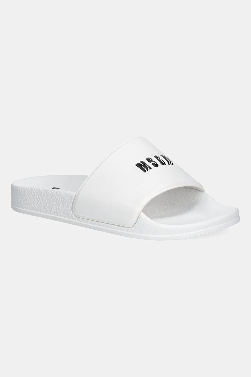 Šľapky MSGM dámske, biela farba, 3841MDS208