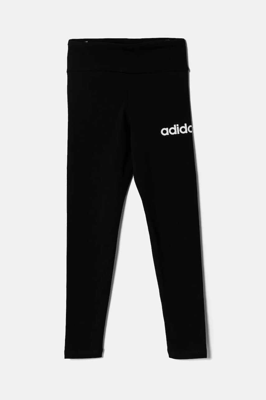 Detské legíny adidas čierna farba, s potlačou, JC9741