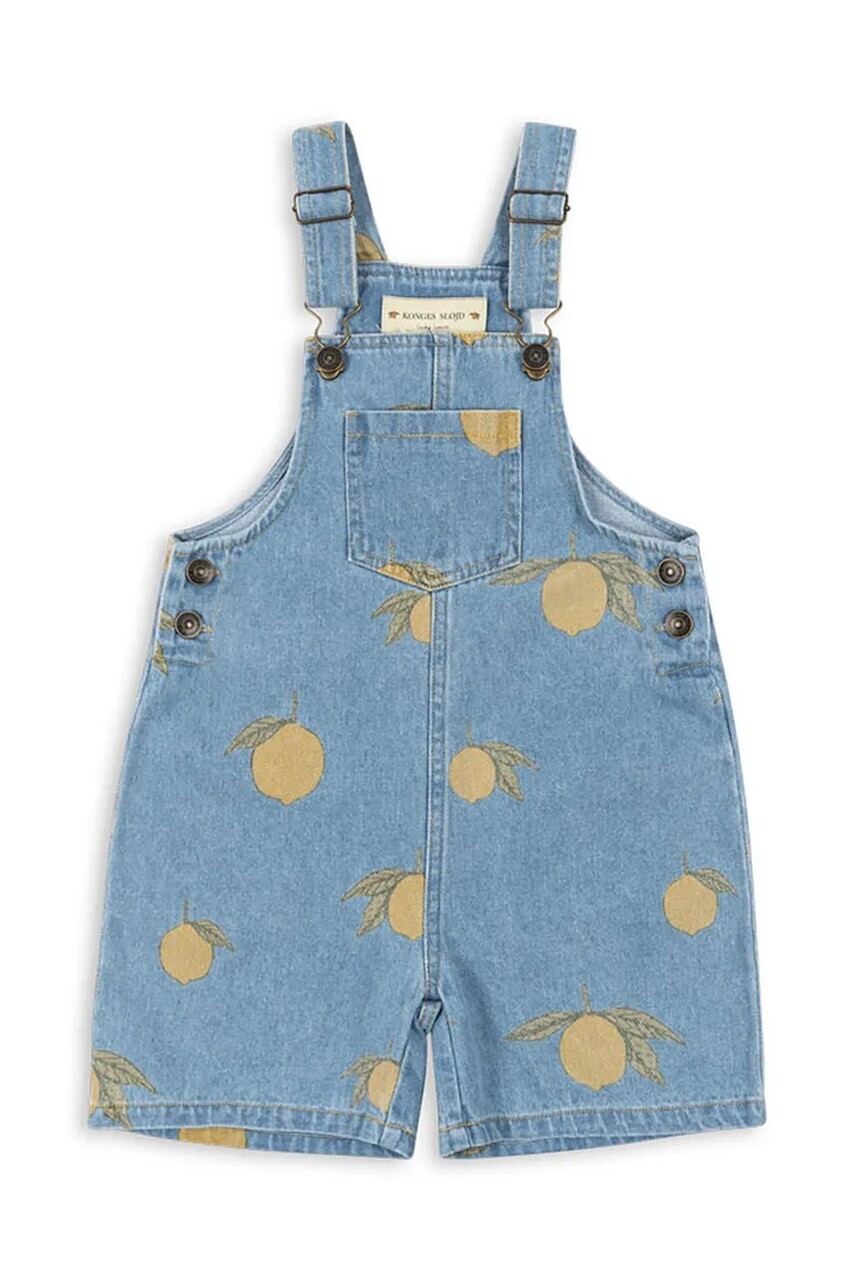 Detské bavlnené nohavice na traky Konges Sløjd MAGOT OVERALLS GOTS KS102442