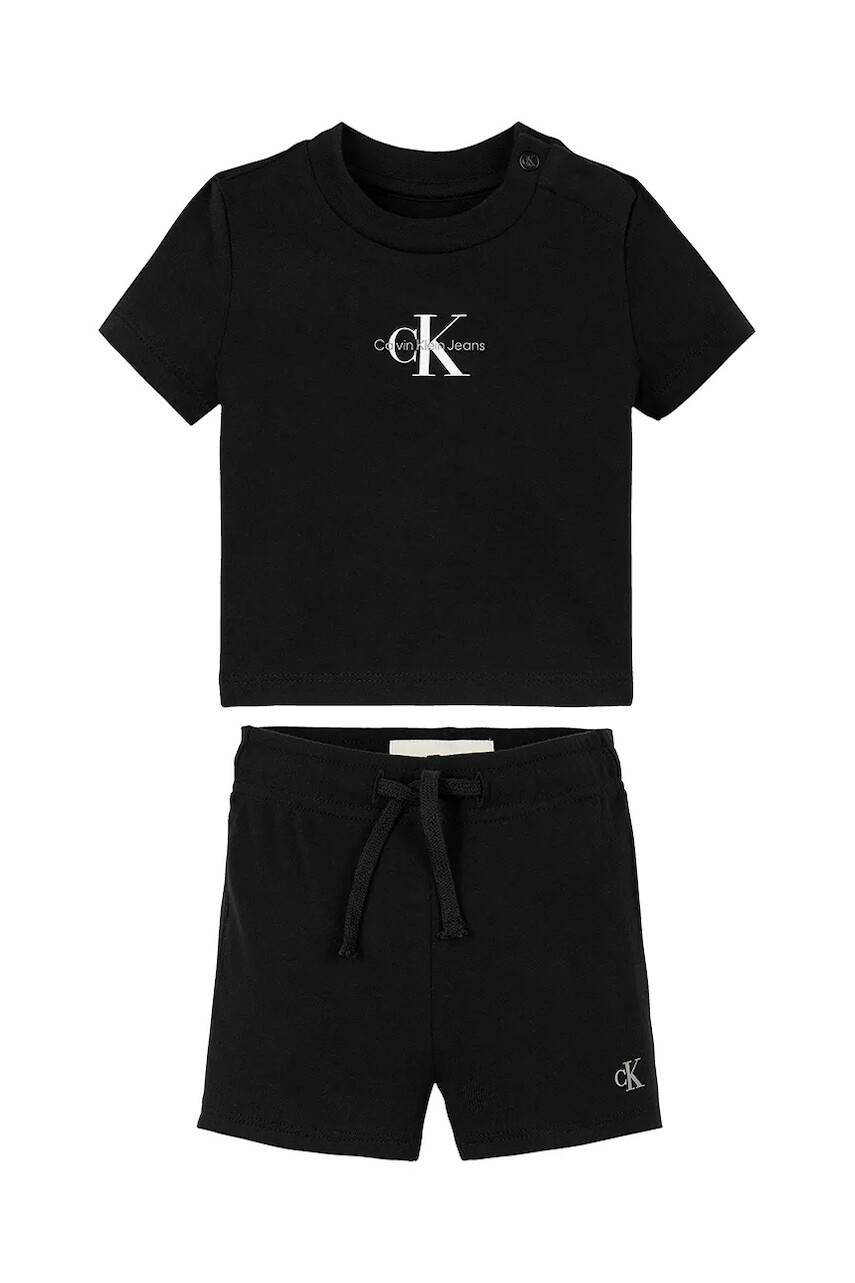 Detská súprava Calvin Klein Jeans čierna farba, IN0IN00319