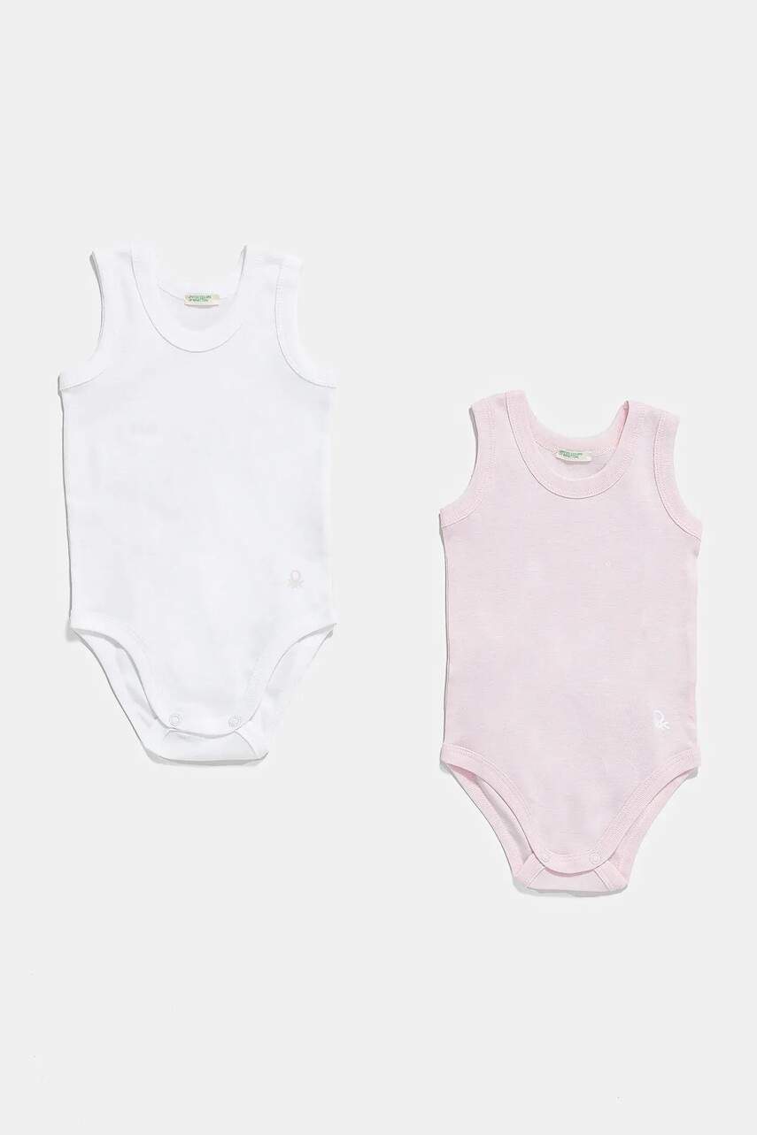 Bavlnené body pre bábätká United Colors of Benetton 3-pak 3GI70B136