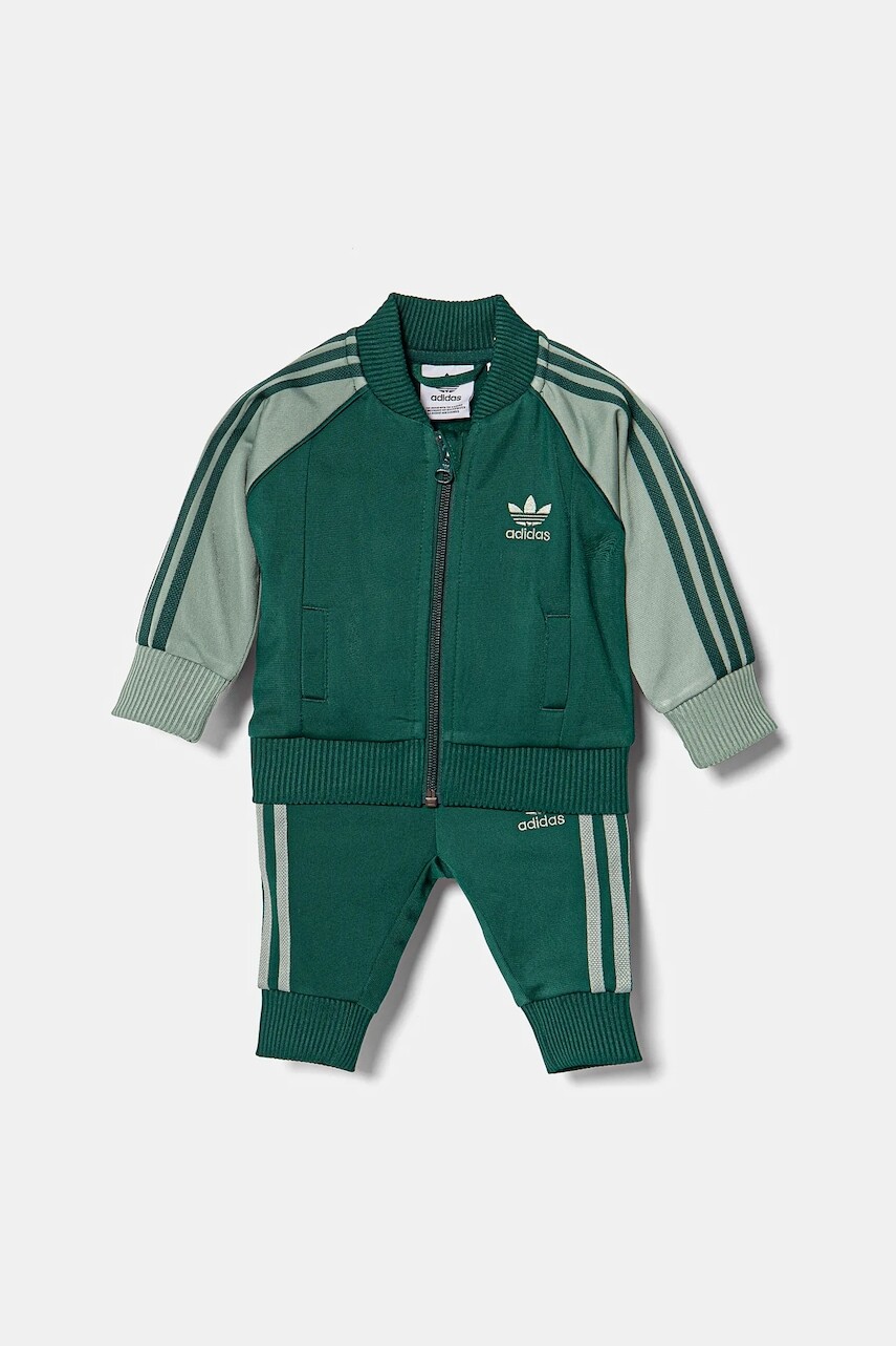 Detská tepláková súprava adidas Originals zelená farba, JC6496