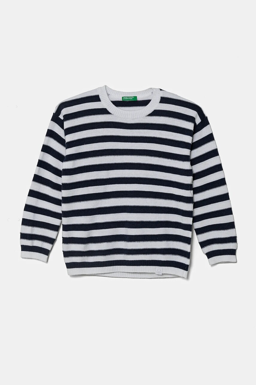 Detský sveter United Colors of Benetton tmavomodrá farba, tenký, 1036H102L