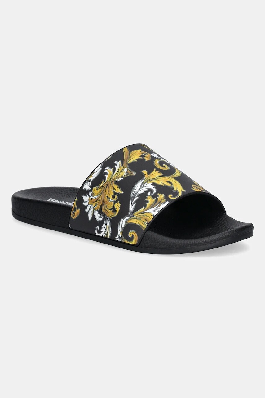 Šľapky Versace Jeans Couture dámske, čierna farba, 78VA3SQ3 ZS365 G89