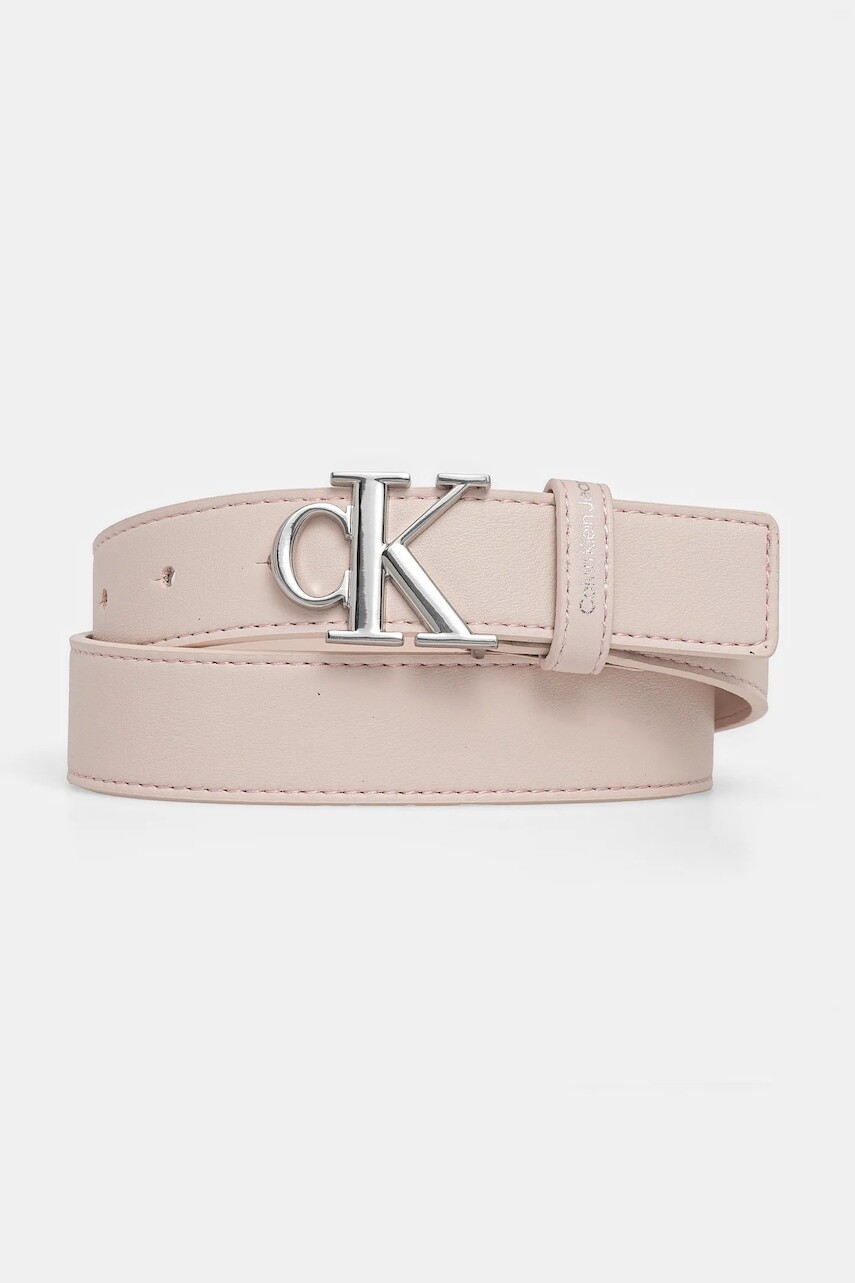 Detský opasok Calvin Klein Jeans ružová farba, IU0IU00655