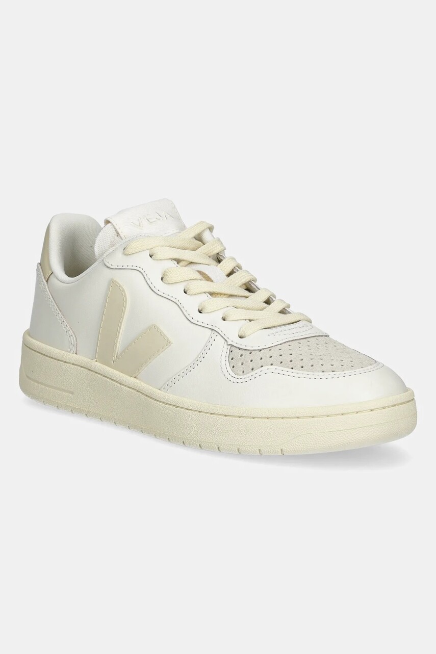 Kožené tenisky Veja VI0220498A V-10 LEATHER dámske, béžová farba, VI0220498A