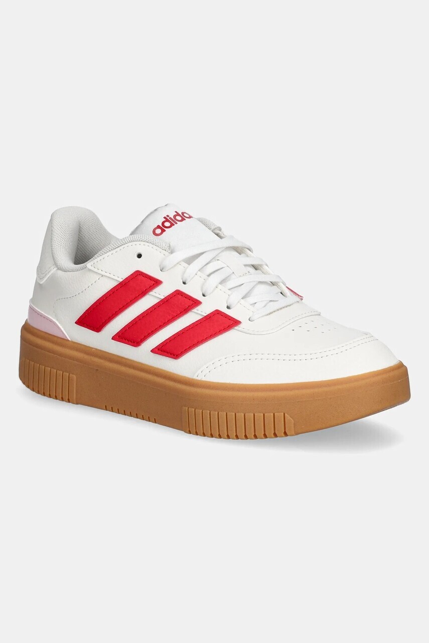 Tenisky adidas Courtblock Bold dámske, béžová farba, JI2209