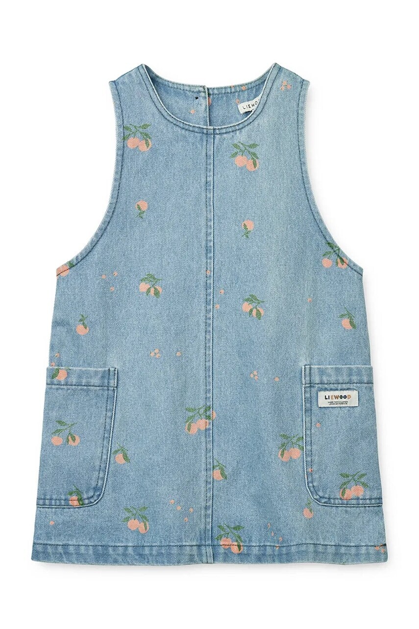 Dievčenské rifľové šaty Liewood Angelica Printed Denim Dress mini, rovný strih, LW19896