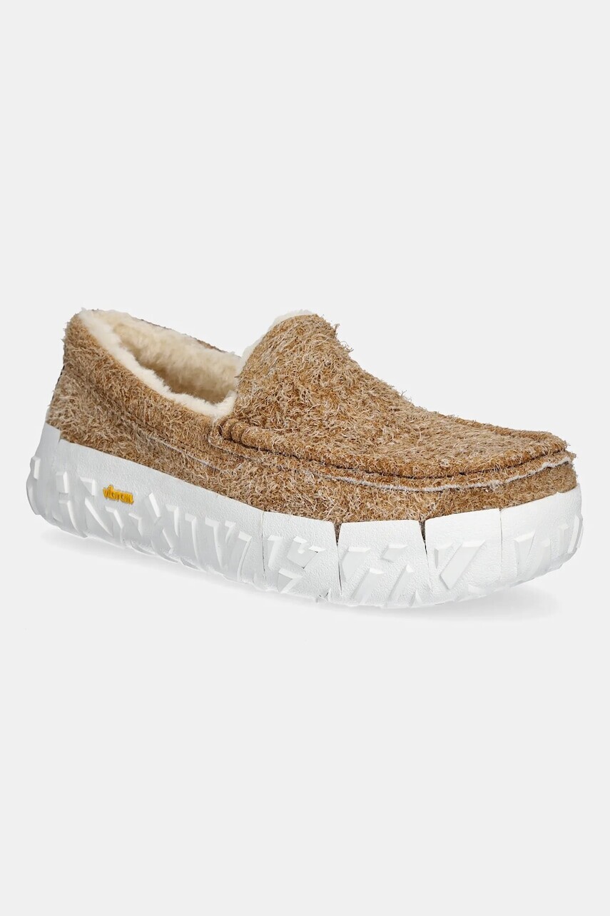 Semišové mokasíny UGG Ascot Wrap Tech pánske, hnedá farba, 1167670-CHE