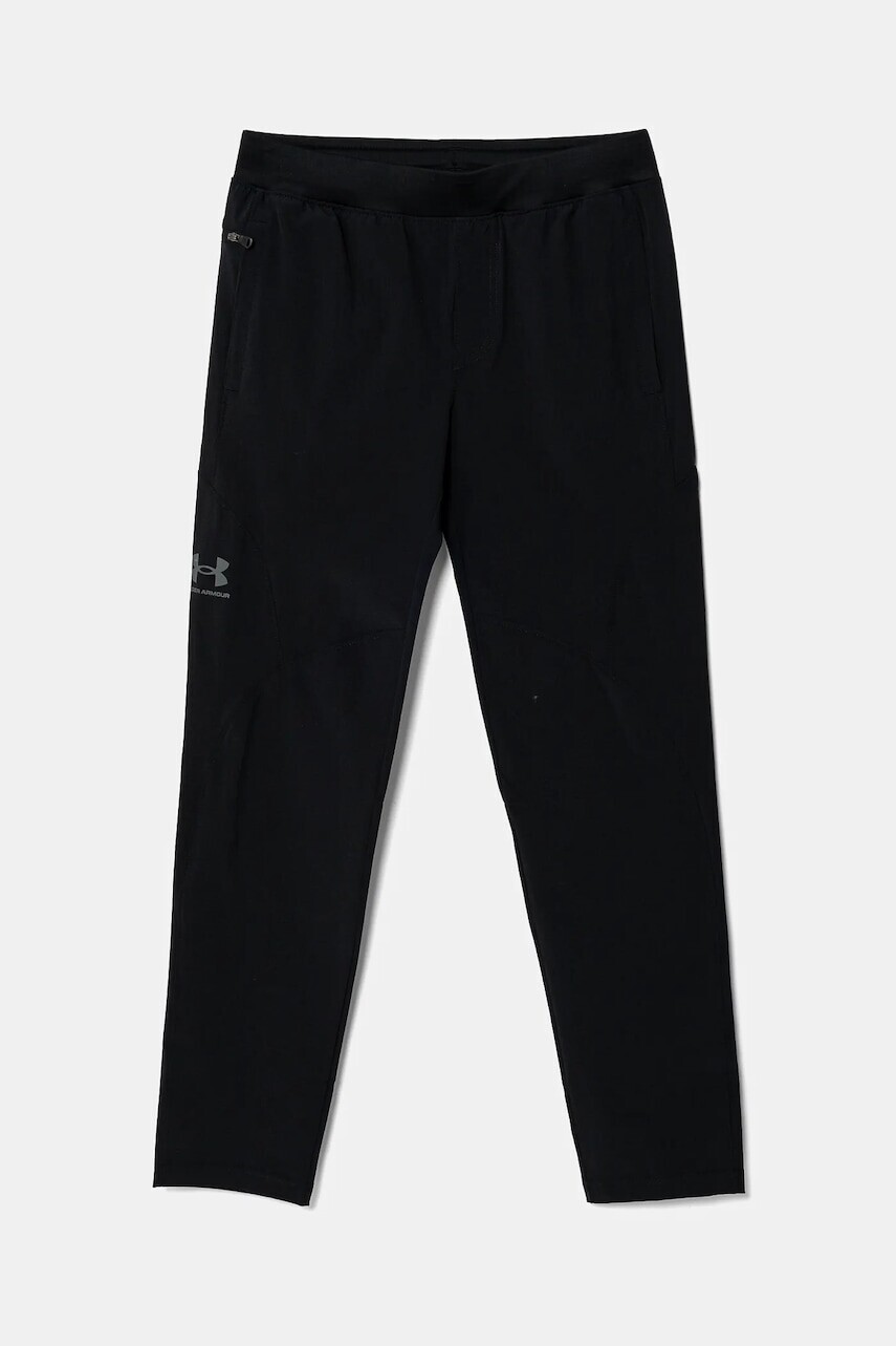 Detské tepláky Under Armour Unstoppable Tapered Pant čierna farba, jednofarebné, 1373752