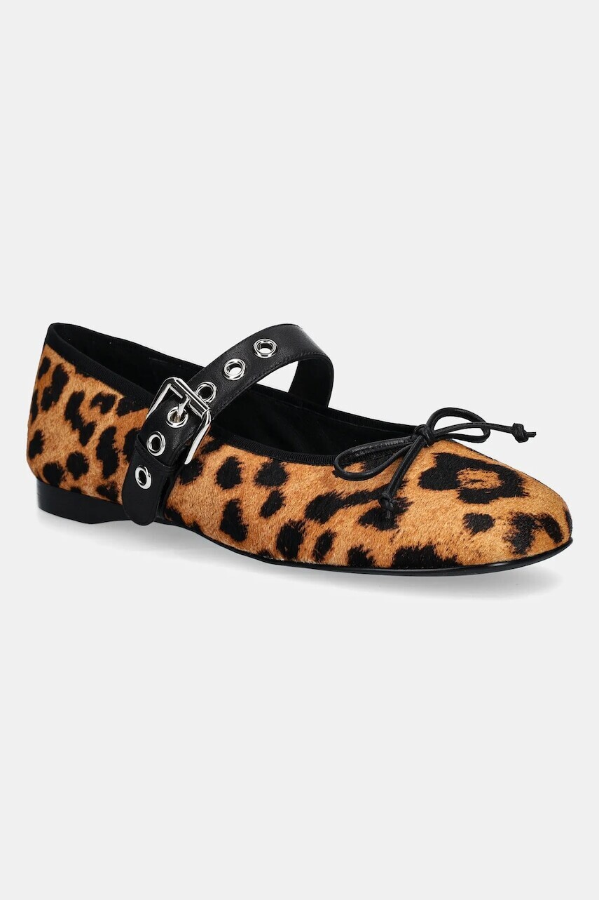 Kožené balerínky Jeffrey Campbell TUTU-MJF hnedá farba, JCD-172-46-01