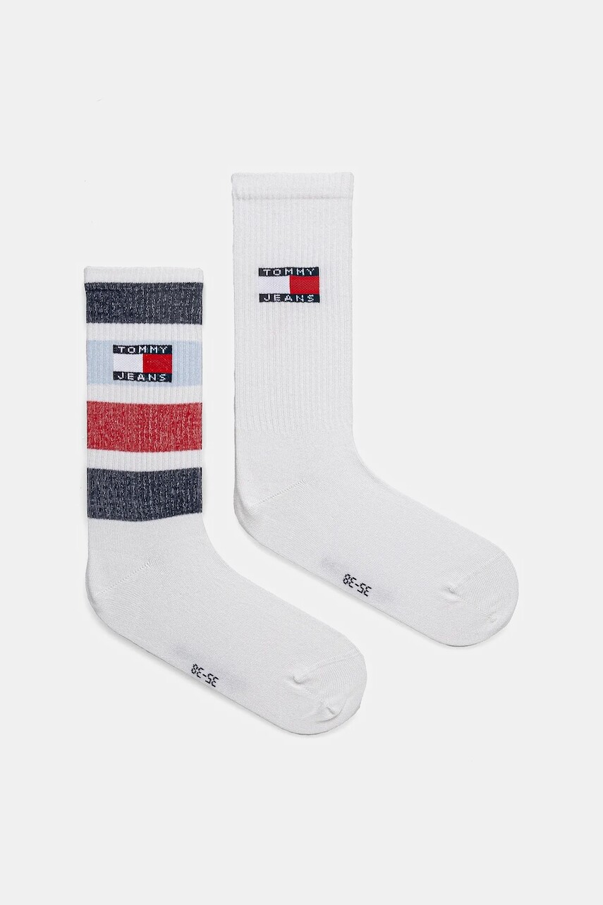 Ponožky Tommy Jeans 2-pak biela farba, 701232726