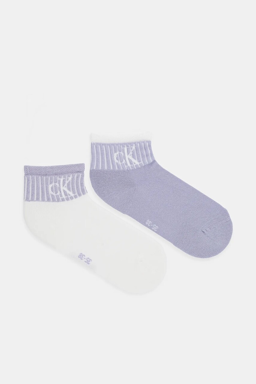 Ponožky Calvin Klein Jeans 2-pak dámske, biela farba, 701230599