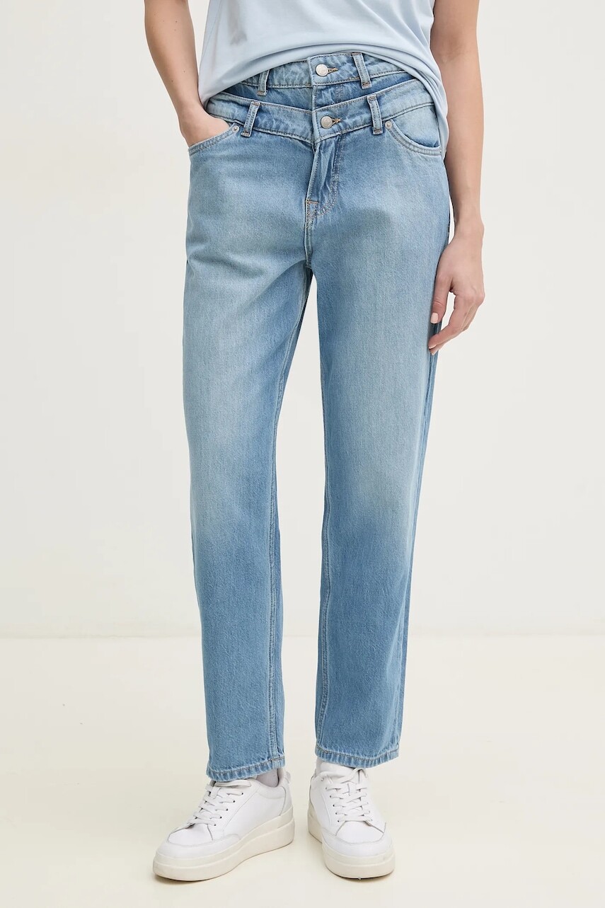 Rifle Pepe Jeans TAPERED JEANS UHW DOUBLE dámske, vysoký pás, PL205000
