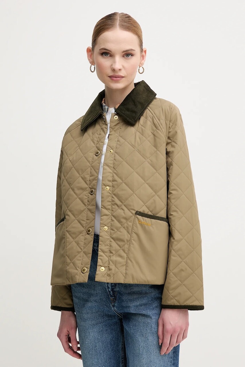 Bunda Barbour Anise zelená farba, prechodná, oversize, LQU1813GN32