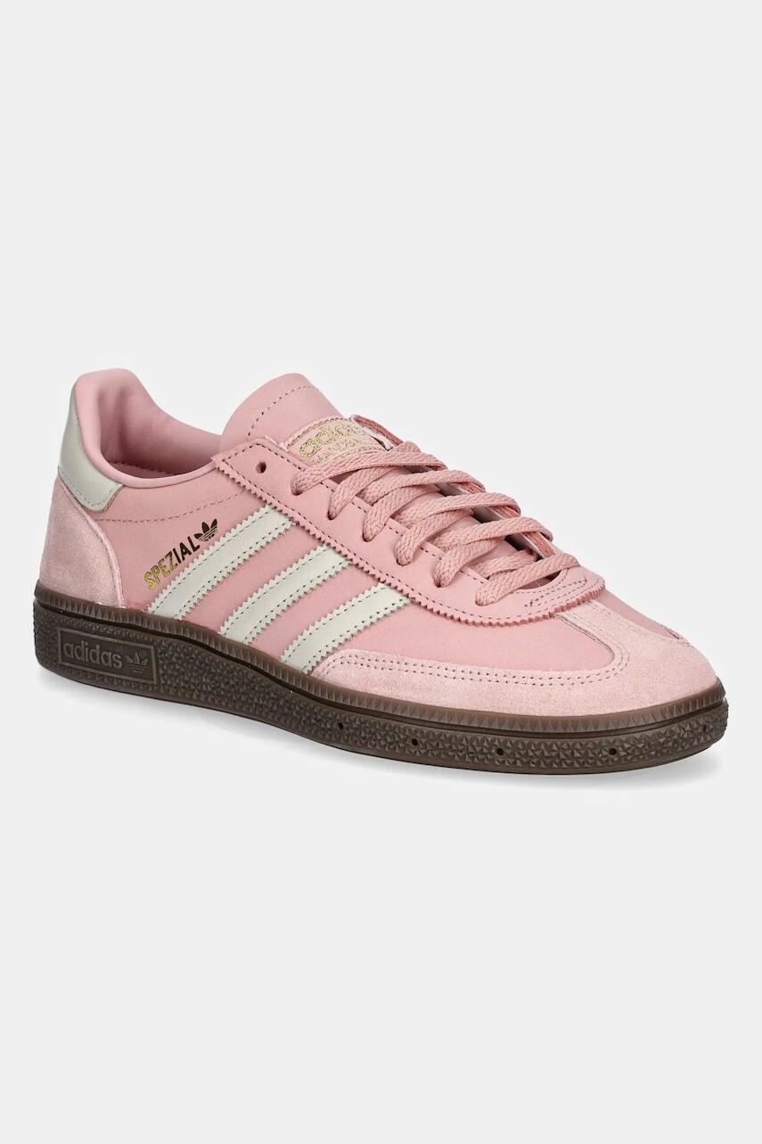 Nubukové tenisky adidas Originals Handball Spezial ružová farba, JI2646
