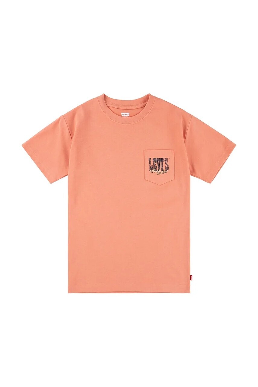 Detské tričko Levi's CANYON LANDSCAPE TEE oranžová farba, s potlačou, 8EM301
