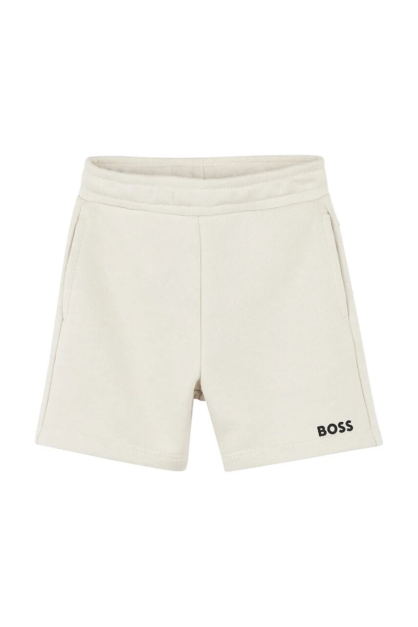 Krátke nohavice pre bábätká BOSS béžová farba, J52086