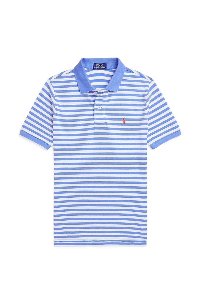 Detská bavlnená polokošeľa Polo Ralph Lauren vzorovaný, 323964150001