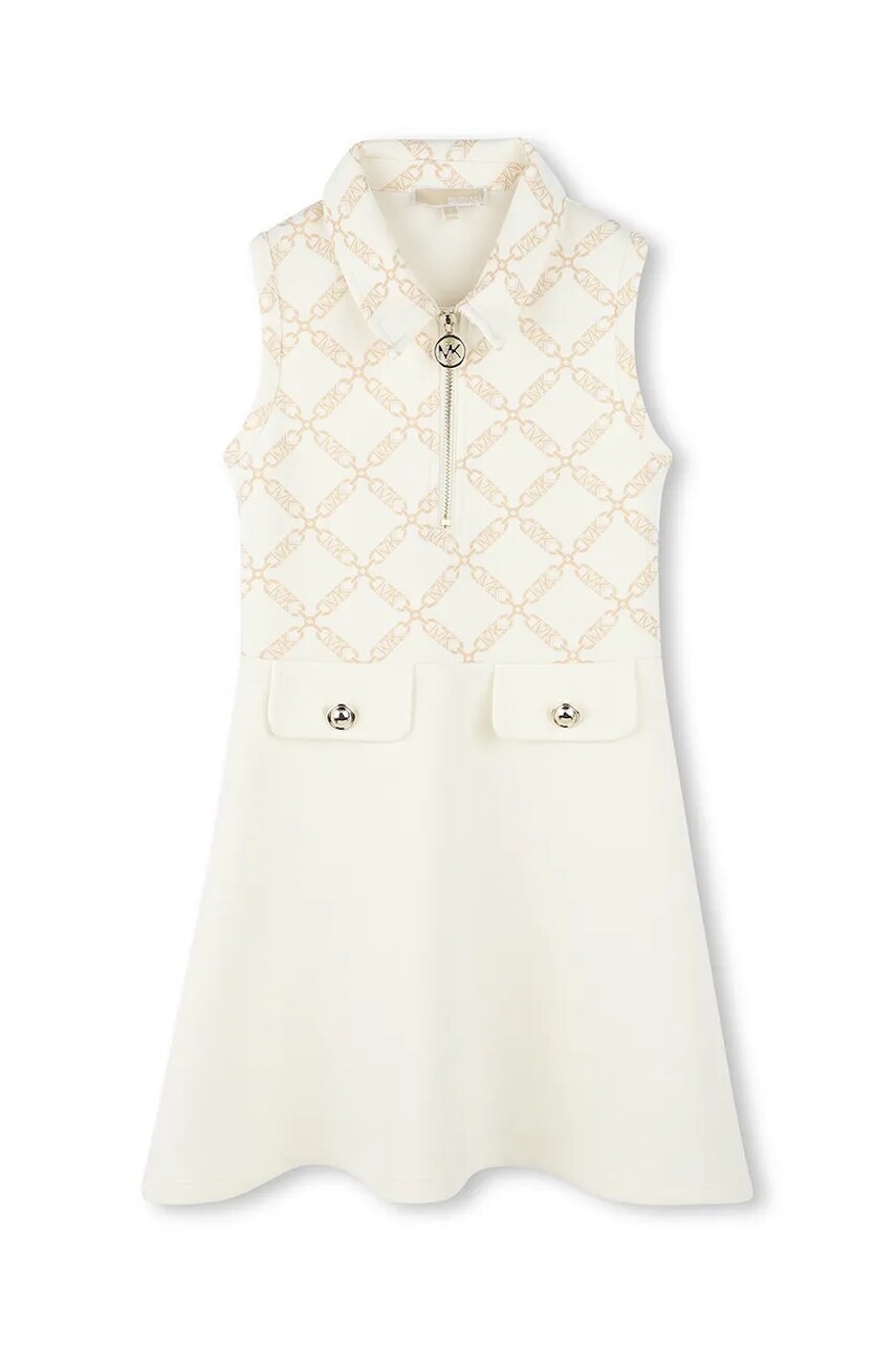 Dievčenské šaty Michael Kors béžová farba, mini, áčkový strih, R30300