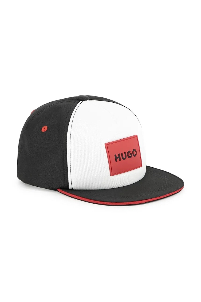 Detská baseballová čiapka HUGO biela farba, s nášivkou, G00312