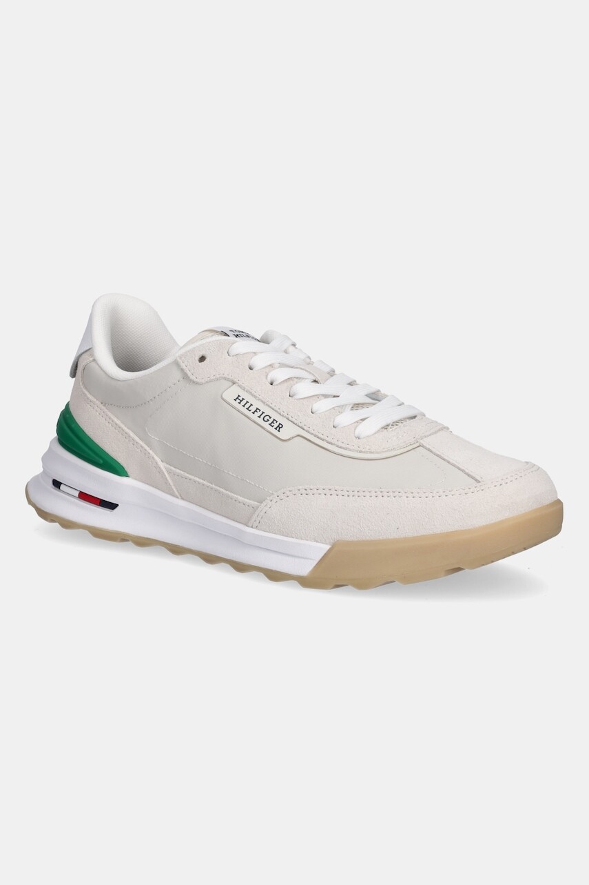 Tenisky Tommy Hilfiger RETRO RUNNER SEASONAL pánske, béžová farba, FM0FM05425