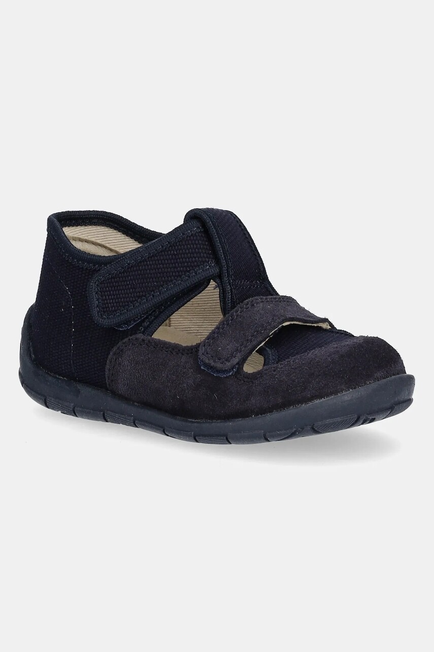Detské semišové papuče Froddo CLASSIC SLIPPERS tmavomodrá farba, G1700412
