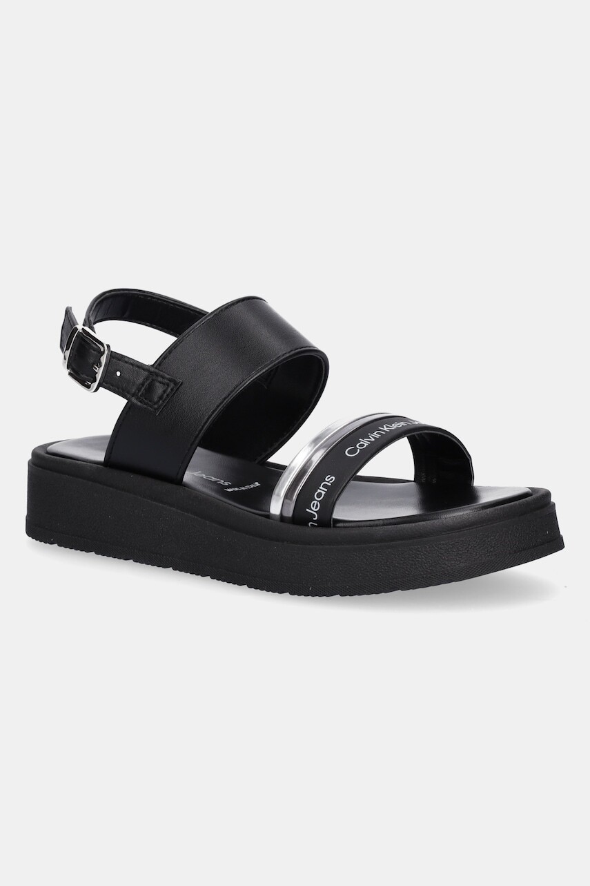 Detské sandále Calvin Klein Jeans čierna farba, V4A2-82053