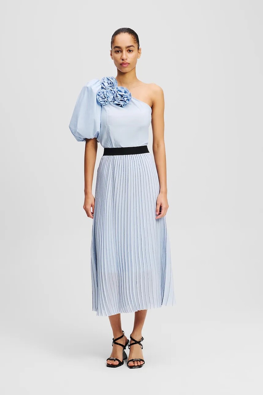 Sukňa Karl Lagerfeld midi, áčkový strih, A2W12022