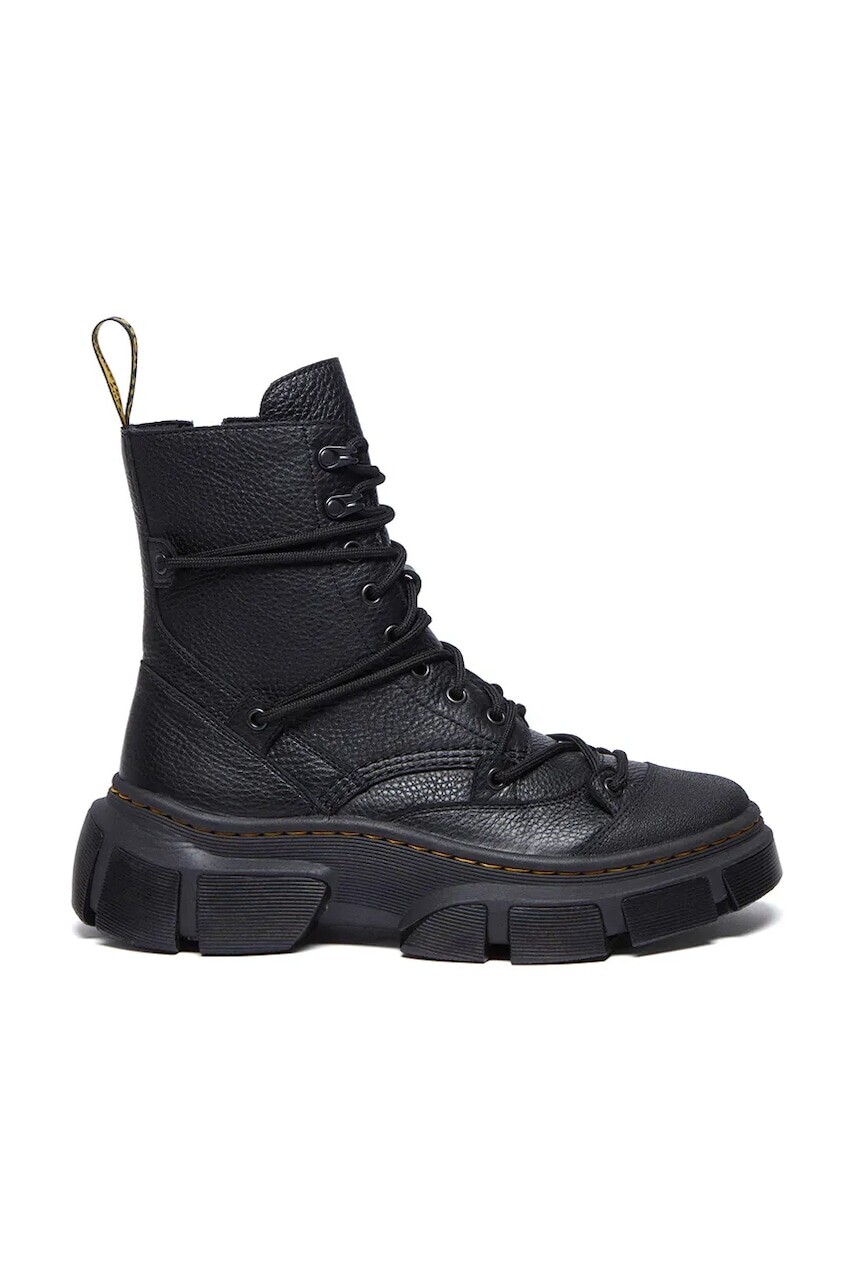 Kožené členkové topánky Dr. Martens DMXL čierna farba, na platforme, DM41646001