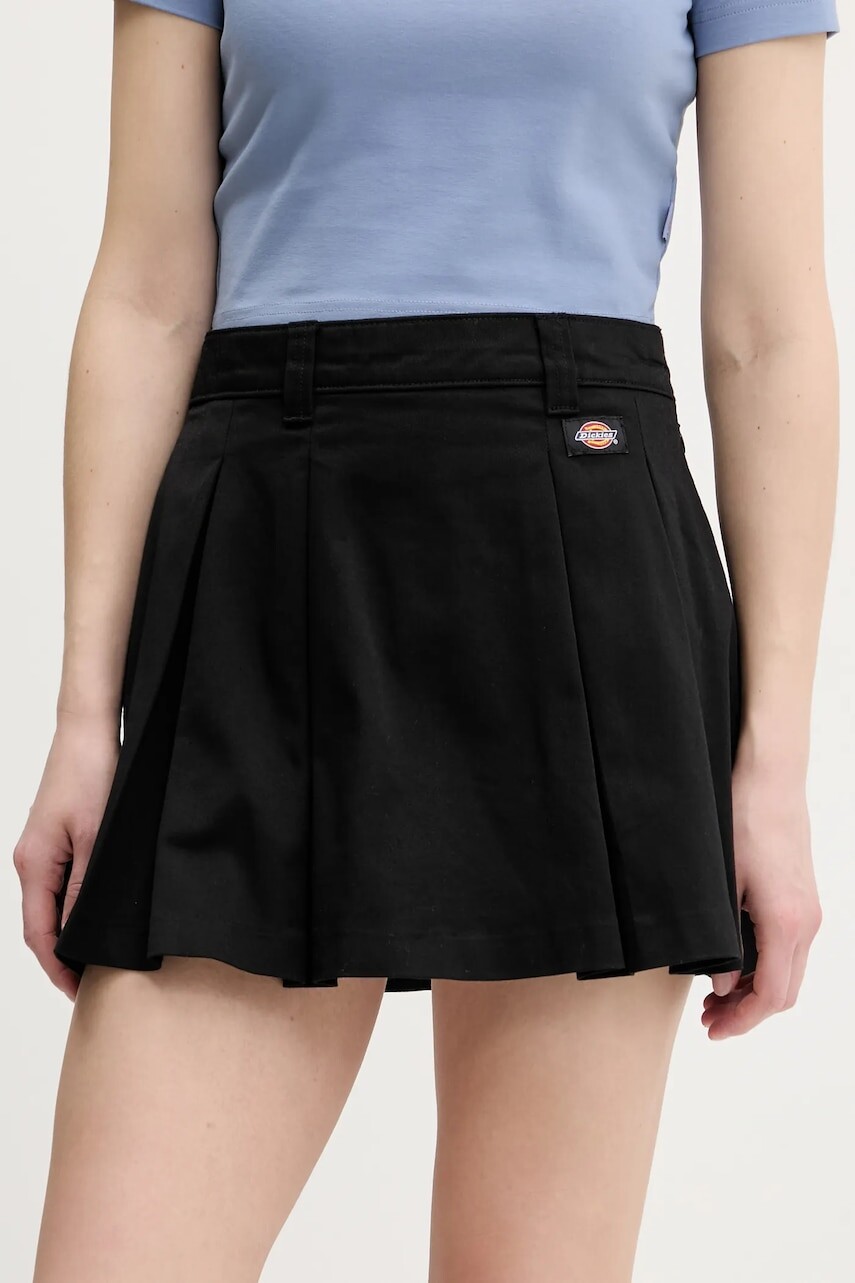 Sukňa Dickies čierna farba, mini, áčkový strih, DK0A4Z87BLK1