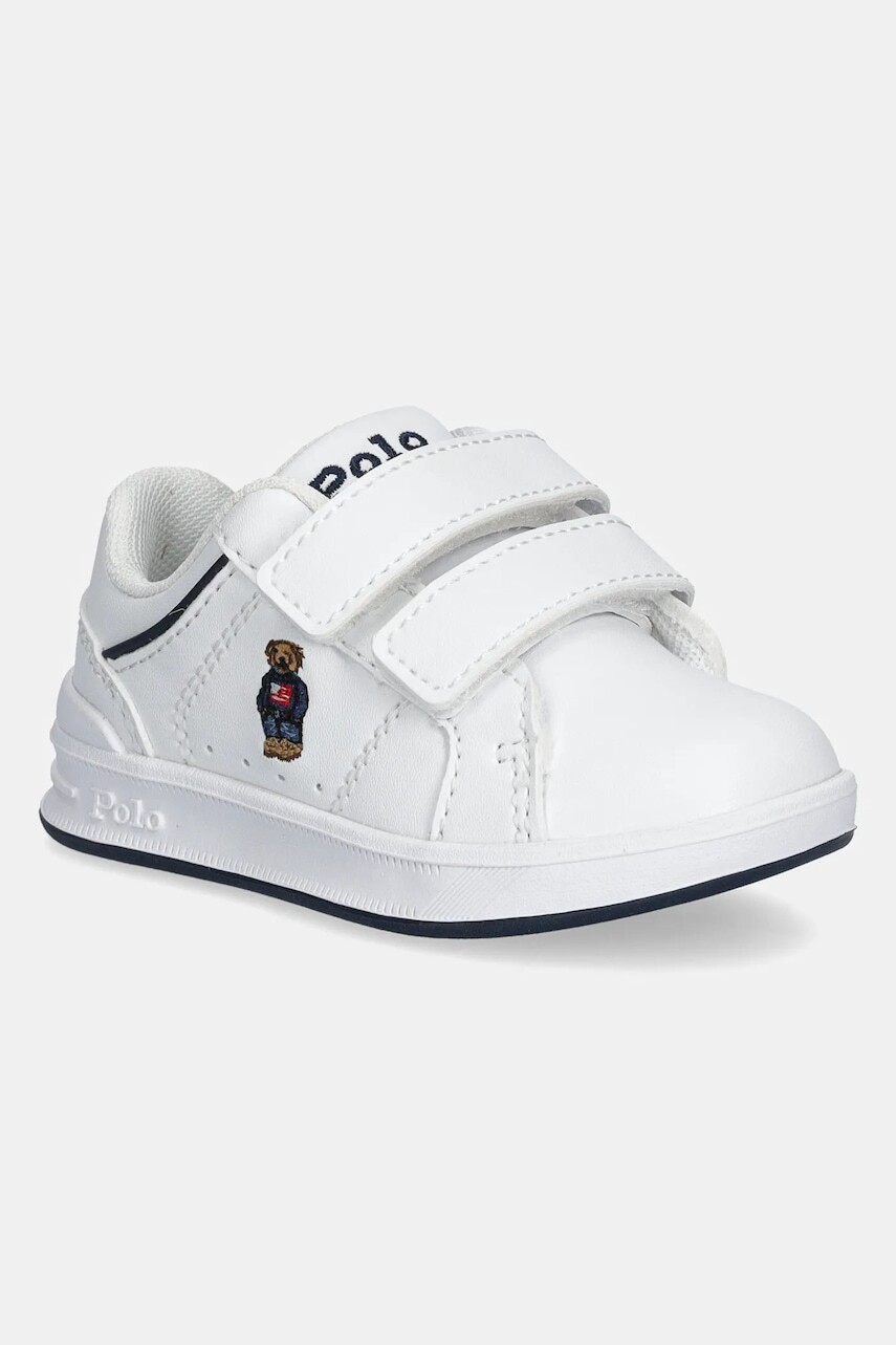 Detské tenisky Polo Ralph Lauren HERITAGE COURT IV EZ BEAR biela farba, RL02931101