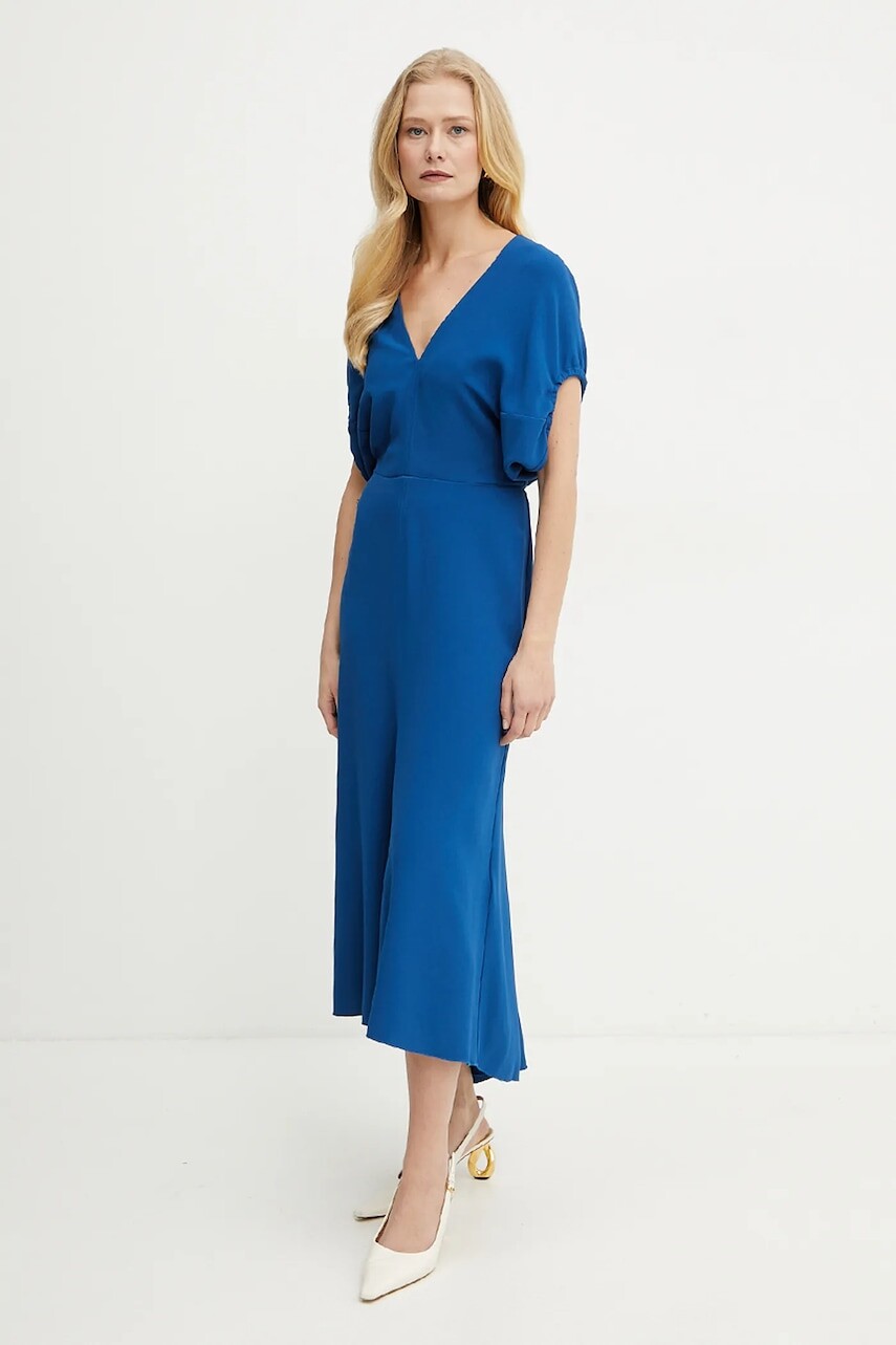 Šaty Victoria Beckham midi, áčkový strih, 1225WDR006381A