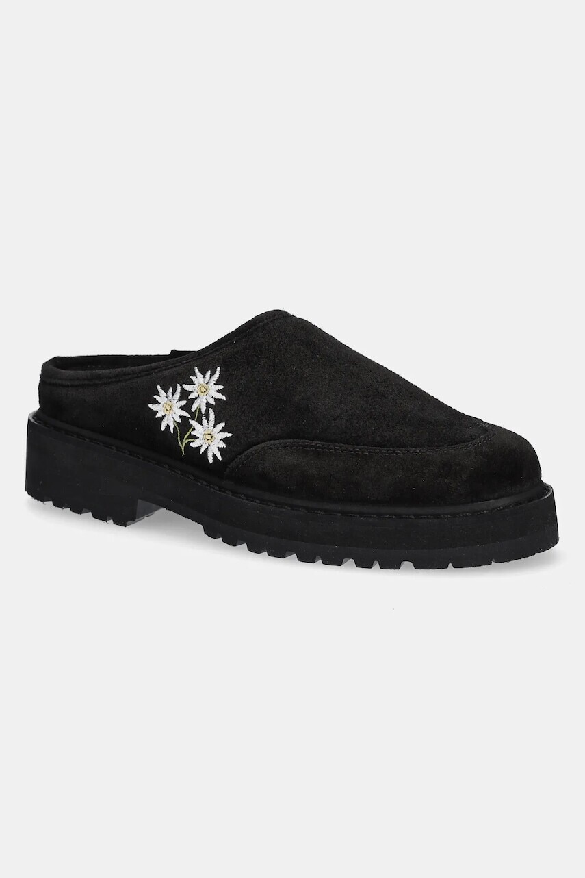 Semišové šľapky Diemme Maggiore dámske, čierna farba, DI25SPMAW-M06S006BLK