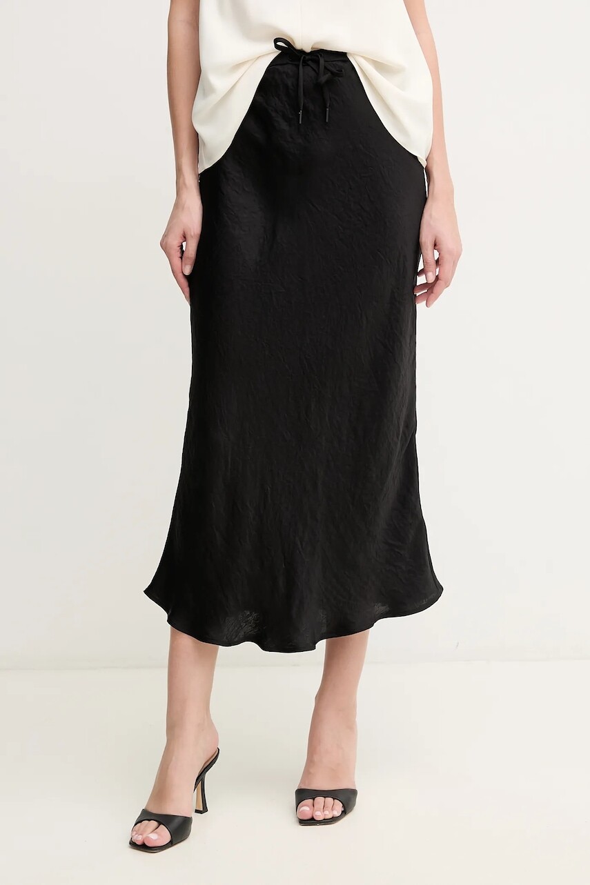 Sukňa Marella NO čierna farba, maxi, áčkový strih, 2513101055200