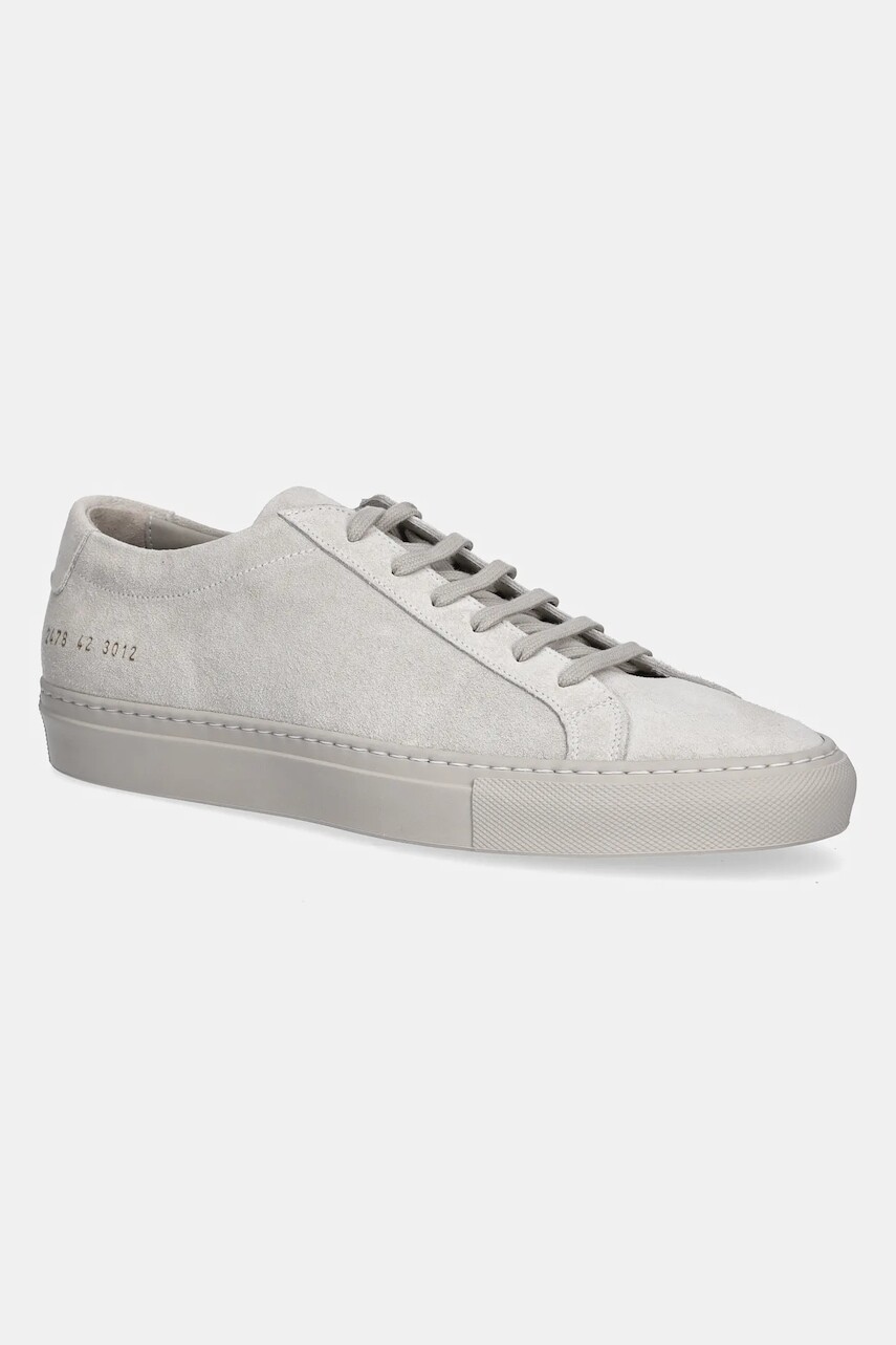 Semišové tenisky Common Projects Achilles Tonal Suede pánske, šedá farba, 2478
