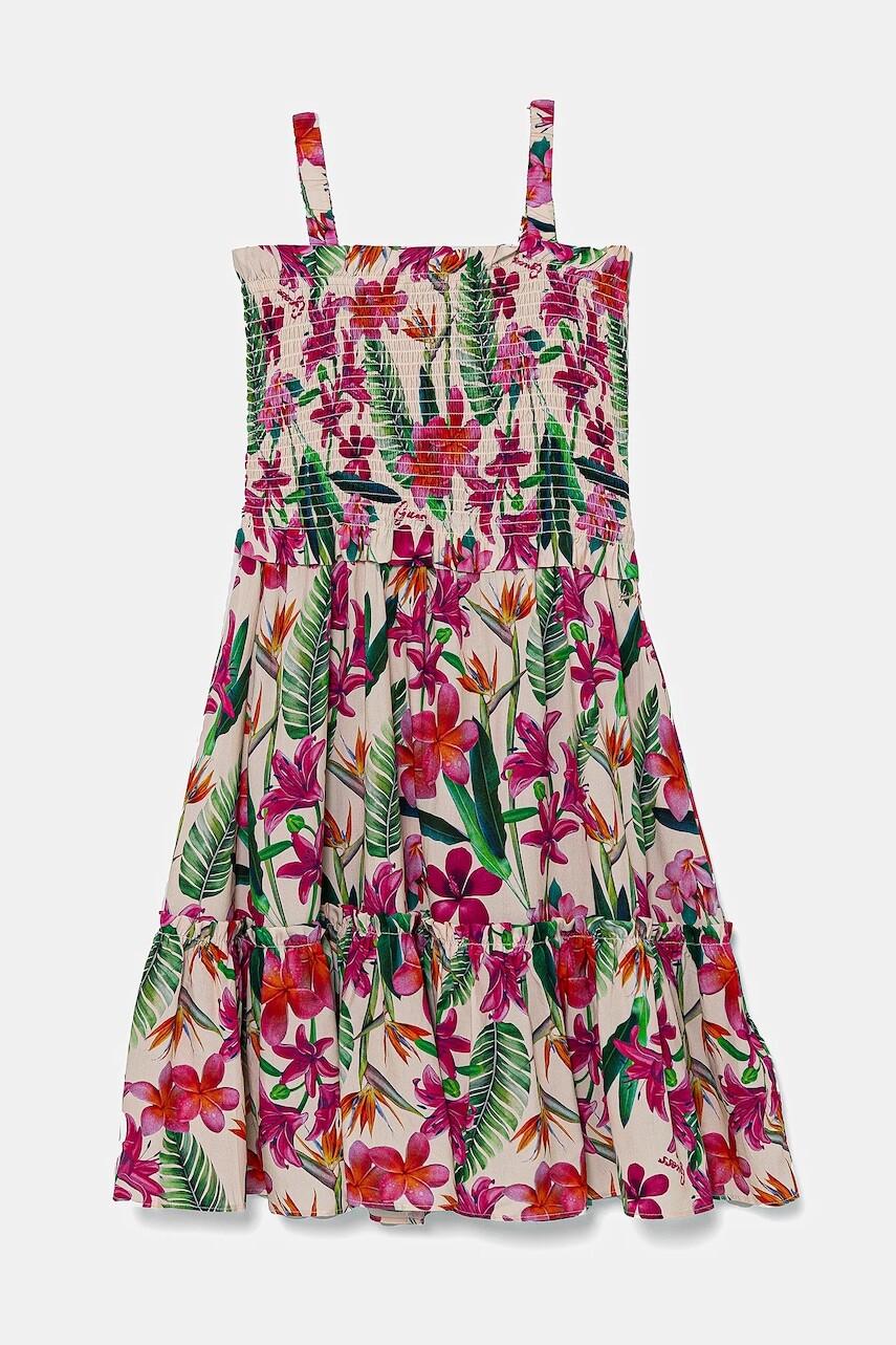 Dievčenské šaty Guess červená farba, mini, áčkový strih, J5GK12 WG5S2