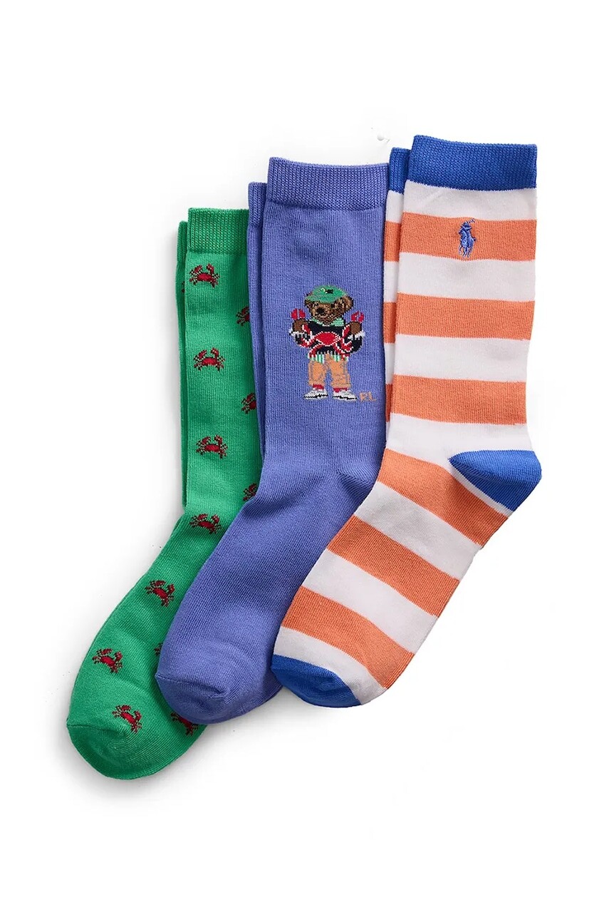 Detské ponožky Polo Ralph Lauren 3-pak 444969087001