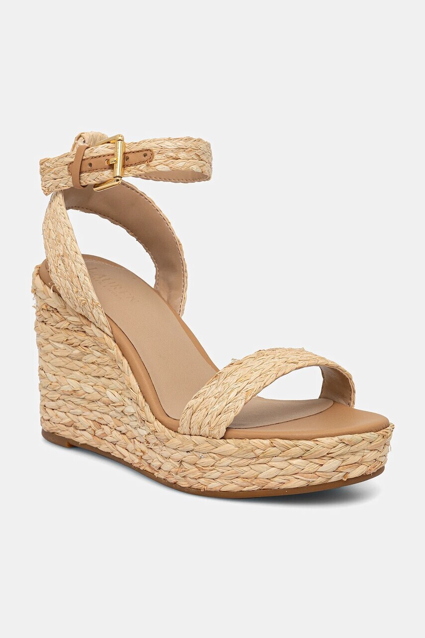 Sandále Lauren Ralph Lauren Hilarie IV béžová farba, na kline, 802966869001