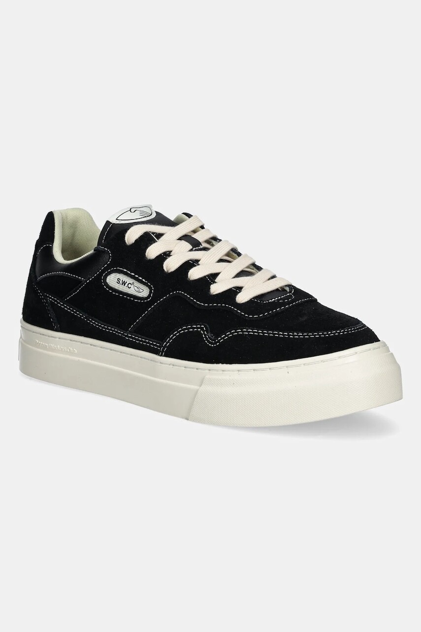 Semišové tenisky Stepney Workers Club PEARL SUEDE čierna farba, YA20015