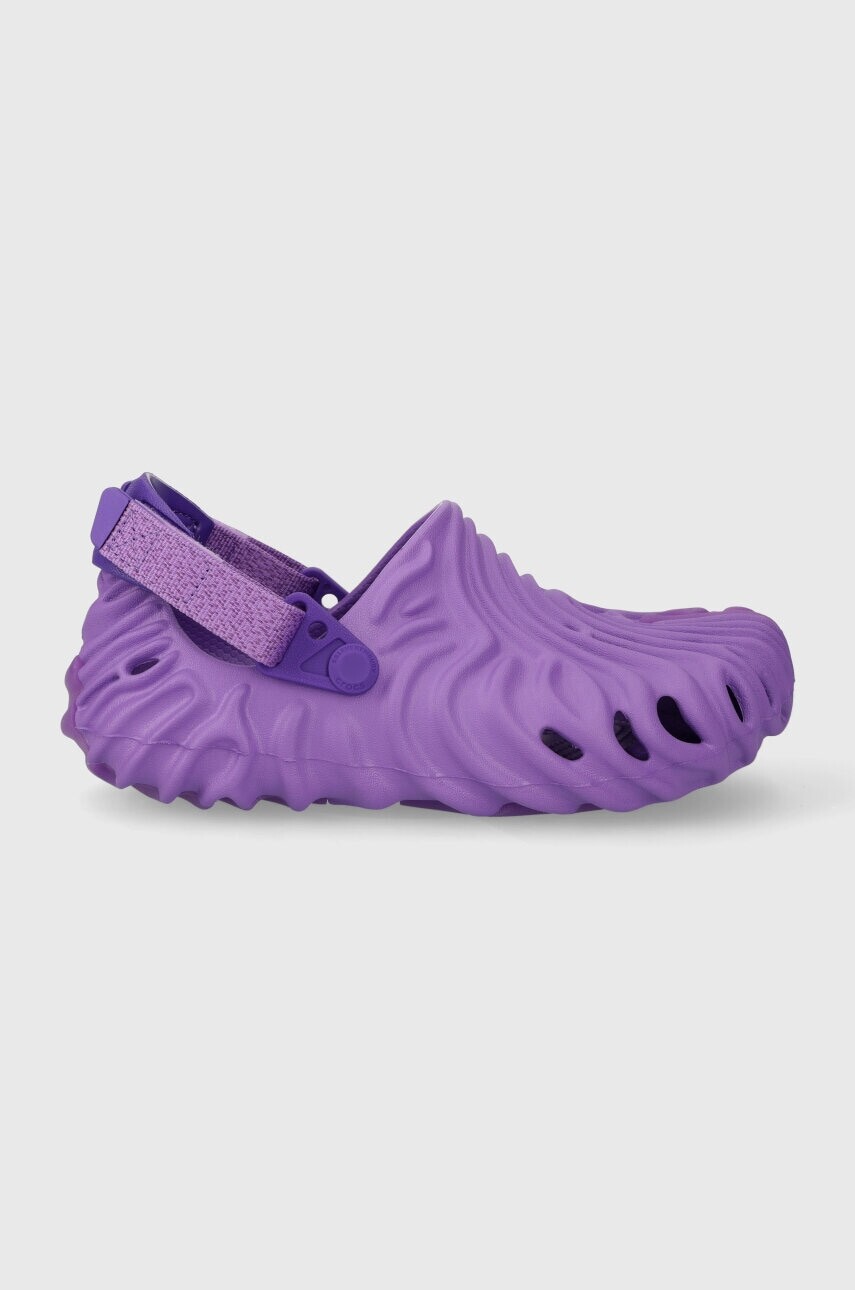 Detské šľapky Crocs Salehe Bembury x The Pollex Clog detské, fialová farba