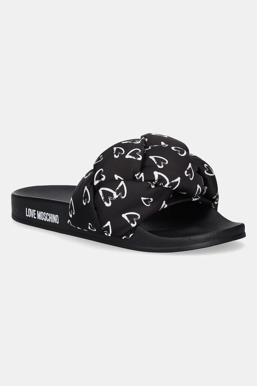 Šľapky Love Moschino dámske, čierna farba, JA28312G0MIW100B