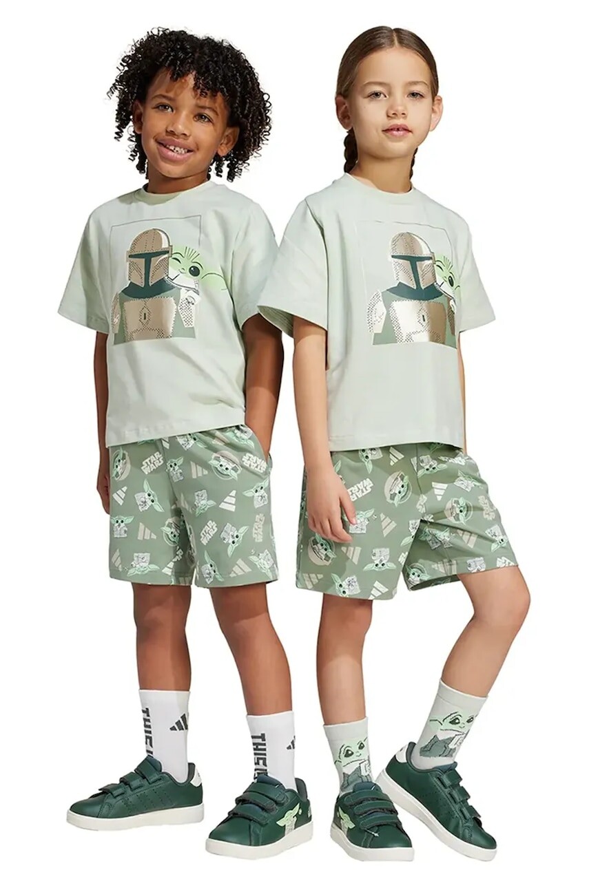 Detská súprava adidas 2-pak zelená farba, JF3648