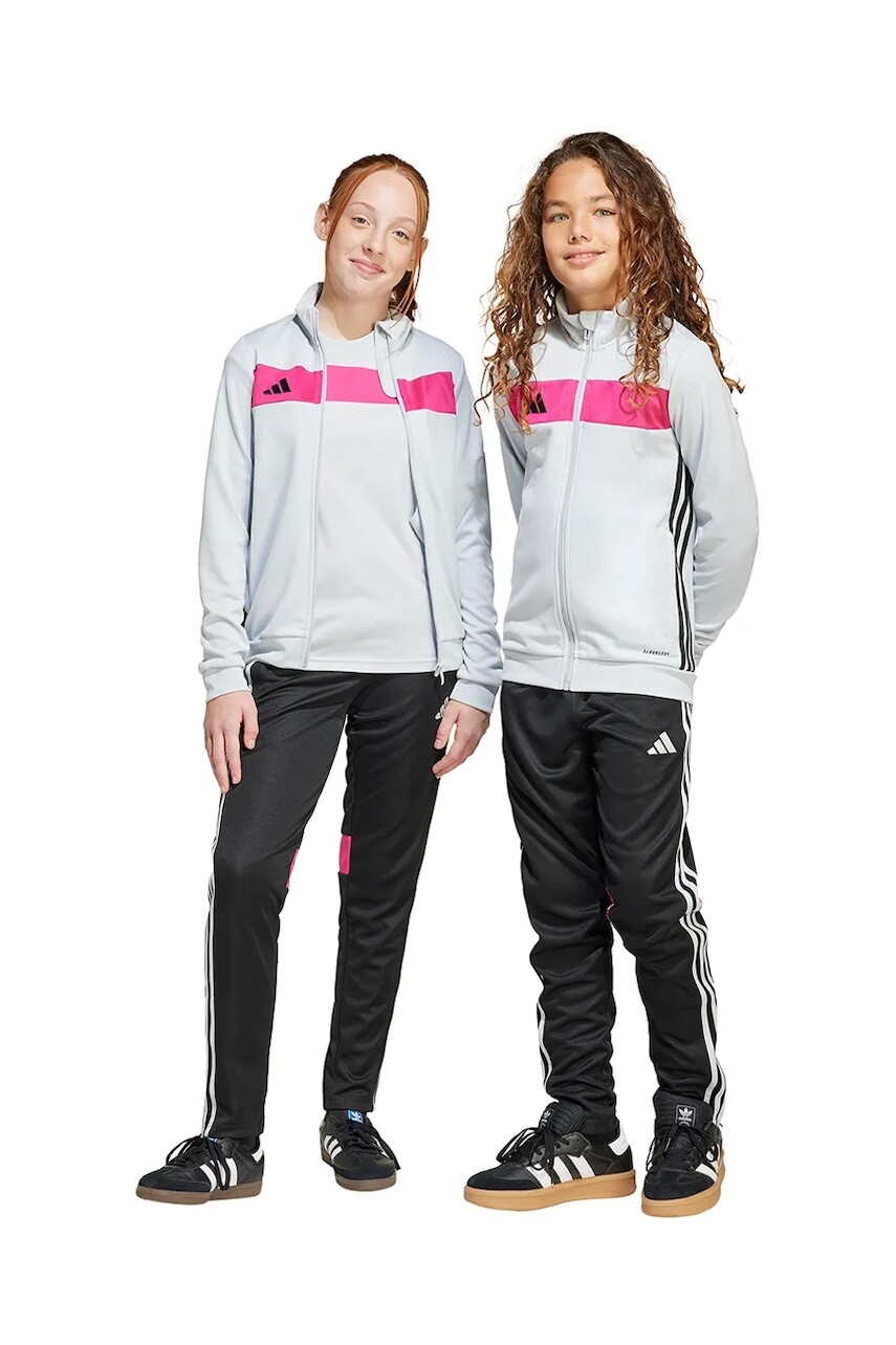 Detská tepláková súprava adidas Performance 2-pak šedá farba, JD0628